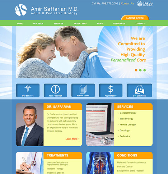 Amir Saffarian, MD website homepage