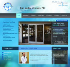 Sun Valley Urology website homepage
